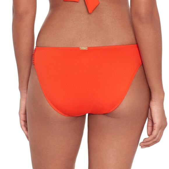 Lauren Ralph Lauren Beach Club Solids Shirred Hipster bottom orange - 8 - Picture 2 of 11